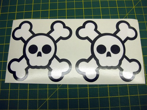 Skull crossbone stickers - ,